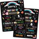 FaCraft First Day of School Sign-11x14 Double Sided Back to School Signs First and Last Day of Kindergarten Chalkboard Sign Preschool Pre k Signs Board Reusable Photo Prop for Kids Girl Boy Photo Prop (Style2)