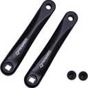 PROWHEEL Ebike Crank Arm Available in Square Hole,140MM/152MM/160MM/165MM/170MM/175MM Black Bike Crank Arm for Electric Bike,Mid Mounted Motor,Torque(1 Pair)