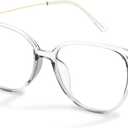 Gaoye Blue Light Blocking Glasses - Trending Round TR90 Frames, Metal Arms, UV400 Protection - Matching Soft Case