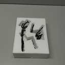 Set Of 2 Iron Reindeer Christmas Decoration Decor Black Gold Deer Metal Figurine Table Top Indoor Bronze Sculpted Mini Brass Statue Deer Tabletop Statue Skinny Small Decorative Mantle Stand (Black)