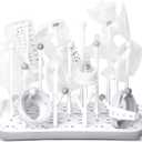 Baby Bottle Drying Rack with Tray, Termichy High Capacity Bottle Dryer Holder for Bottles, Teats, Cups, Pump Parts and Accessories, Gray (Countertop)