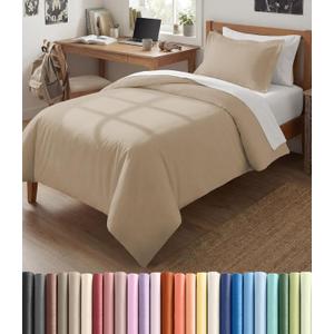 Duvet Cover Twin/Twin XL Size Set - Extra Soft Twin/Twin XL Duvet Cover 68" x 90" with 1 Pillow Sham - Hotel Luxury, Easy Care, Fade Free w/ Zipper Closures & Ties - Comfy, Cozy & Breathable (Cream)