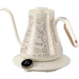 Cocinare x Chanoir FLOW M9 Pro Electric Kettle, Art de Paris Collaboration, ±0.5℉ Precise Temp Control for Coffee & Tea, Stainless Steel Interior, Fast Heating for Boiling Water (Chanoir White)