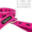 EcoBark Dog Leash - Soft & Reflective Comfort Training Leashes with Padded Handle - Strong Durable Heavy Duty - Training and Pulling for Small, Medium or Large Dogs (Pink)