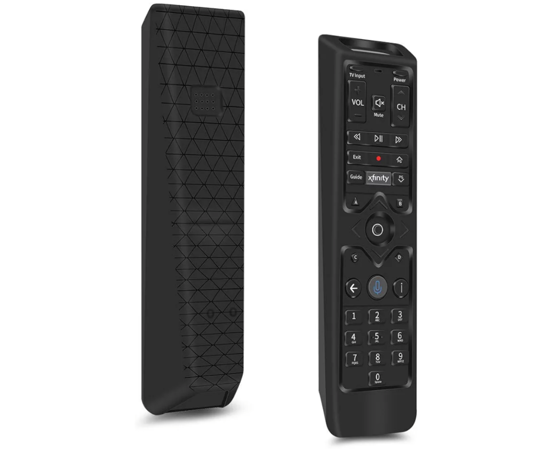 Silicone Protective Case for XFinity XR15 Voice Control Remote, Compatible Case Holder with Shock Bumper and Battery Cover - Black