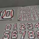 Dazoratix Baseball Iron on Transfers - 144 Pcs Letters and Numbers A-Z DTF Ready to Press Large Small 0-9 Heat Patches Stickers Vinyl Sport Jersey Decals for T Shirts Clothing Hat DIY Craft Decoration