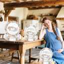 MEHOFOND Fall Pumpkin Baby Shower Decorations Boho Floral Little Pumpkin Party Supplies Blue Disposable Tableware Set 193 Pcs Plates Napkins Plastic Tablecloth for Boy Baby Shower Party