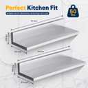 Stainless Steel Shelf, 8.6 x 24 Inches, 2 Pack Wall Mounted