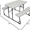 Stansport Compact Portable Kids Picnic Table Foldable Space-Saving Design with Locking Legs Lightweight Childrens Picnic Set for Travel, Parks, Campsite Durable Steel Frame & Easy Clean Surface