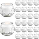 24 Pack of 4 Oz Mini Soy Candles, Vanilla Scented Candle Set in Vintage White for Home, Gifts, Party Favors, Spa & Relaxation It's a Very Holiday Gift to Give to Family and Friends!