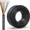 18/10 Solid Sprinkler System Wire 50ft, 18 Gauge Irrigation Wires PVC Jacket Sprinkler Cable for Underground Irrigation Valves Field Central Control System