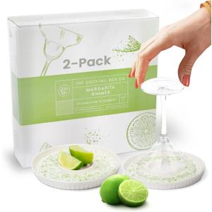 The Cocktail Box Co. Ceramic Margarita Salt Rimmer Set of 2, Premium Rimmer for Drinks, Salt Rimmer for Cocktails, Sugar Rimmer for Cocktails, Margarita Rimmer Set for Home Bars and Parties