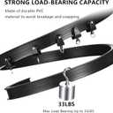 Flexible Bendable Ceiling Curtain Track, 9.8ft (3m) PVC, Metal, Plastic & Stainless Steel, Black, Ceiling Mounted