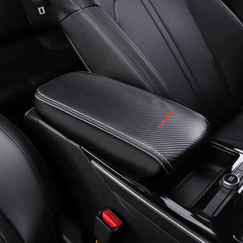 LEXLEY Armrest Box Cover Center Console Pad Waterproof Anti-Scratch Leather Protector Covers For KIA K5 2021 2022 2023 2024 2025-Carbon fiber