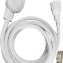 Portable Shampoo Sink Spray Hose, Faucet Attachment with Nozzle for Hair Washing, Baby & Pet Bathing, Vegetable Rinsing, White (White, 5M/16.4FT)