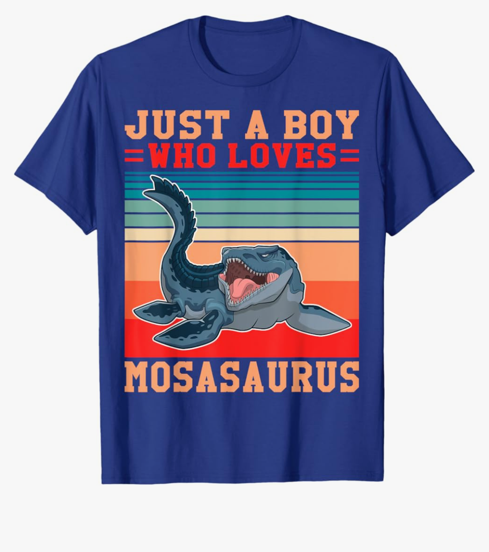 Marine Biology Toy Just a Boy who loves Mosasaurus T-Shirt.160(5-6)