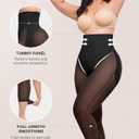 SHAPELLX Shapewear for Women Capris Leggings Tummy Control Underwear High Waist Body Shaper Butt Lifting Panties (Black, XXL)