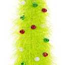 BrilliantJo Christmas Tree 5ft Valentines Day with Light Balls Ornaments Hairy Pop Up Pencil Tinsel Collapsible Stand for Xmas Holiday Party Decorations, Home Office Display Decor, Fruit Green