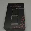 VEVOK CHEF Manual Coffee Grinder Stainless Steel Burr Grinder 6 External Adjustable Setting Vintage Hand Coffee Grinder Portable Hand Crank Conical Coffee Bean Grinder Mill for Home,Camping (Silver)