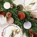 Christmas Tree Ornaments Velvet Balls, 3.15in Large Velvet Christmas Balls Ornaments for Tree Decorations Shatterproof Flocked Hanging Ornaments Xmas Holiday Party Home Decor, Muti-A, 12Pcs