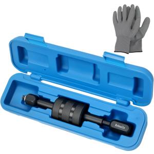 Diesel Injector Puller Tool with Slide Hammer, Common Rail Injector Remover w/ M8, M12, M14 Thread Adapter