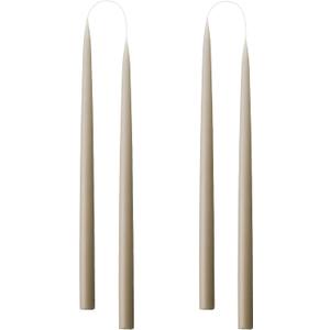 Kunstindustrien Taper Candles  Set of 4, 13.8"  Made in Denmark, Long Burning Candles 15h, Unscented & Smokeless Candlesticks  Elegant Tall Candles for Weddings, Dinners & Home Decor (Linen)