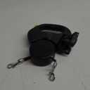 Illuminated Double Retractable Leash for Two Dogs, 360 Anti-Tangle Swivel Strap and 3M Retractable Strap with Comfortable Ergonomic Handle for Small and Medium-Sized Pets on The go (Black)