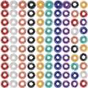 100 Pack Spiky Sensory Finger Rings, Acupressure Spiky Sensory Finger Rings for Adults, Silent Stress Reducer and Massager Fidget Ring for Anxiety for Men, Women(Classic Colors)