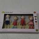 Tender Leaf Toys - Doll Family - Cute Wooden Flexible Doll Family for Kid's Dollhouse, Four Pcs of Multicultural Mom, Dad, Boy and Girl - Age 3+