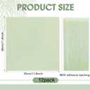 Honoson 12 Pack 47"x35" Large Cork Boards Tiles Alternative Felt Wall Tiles Bulletin Board with Safe Adhesive Cork Board Squares for Walls Organize Home Office Classroom Pin Photo Panels(Sage Green)