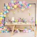 Adjustable Over The Table Rod Stand with Clamps, 47"-100" Length, Suitable For Multi Table Size, Metal Balloon Table Arch Decoration for Wedding, Party, Birthday, Halloween, Christmas Supplies.