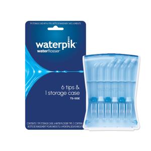Waterpik Water Flosser 6 Count Replacement Tips With Case, Convenient, Hygienic and Sturdy for Easy Storage and Travel, Includes Precision, Orthodontic, Plaque Seeker Refill Heads Nozzles