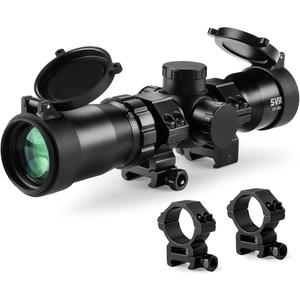 Professional Crossbow Scope, 300-450FPS(1.5-5x32), 20-100 Yards High Brightness and high Definition Red and Green Etched Glass Reticle, Free 20mm mounts