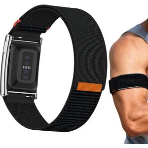 Nylon Sport Bicep Band with Metal Bumper Case, Adjustable Hook-and-Loop Replacement Armband for WHOOP 5.0