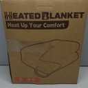 Electric Heated Blanket 72"x84" Full Size Flannel & Sherpa - 4 Heat Settings & 10H Auto Shut Off for Safe Overnight Use, Fast Heating, Machine Washable for Bed, Couch, Office - Brown