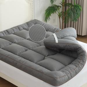 WhatsBedding 3D Bubble Memory Foam Mattress Topper Queen Size, 3 Inch Bed Topper with Soft Quilted 100% Cotton Layer for Back Pain, Plush Foam Filled Pillow Top, Grey(60"x80")