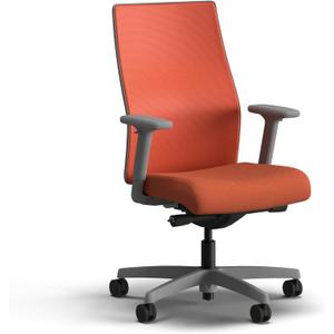HON Ignition 2.0 Mid Back Task Chair, Spectrum Mesh, Advanced Synchro-Tilt Control, Office Chair with Lumbar Support, Height and Width Adjustable Arms, Titanium Frame, Salamander