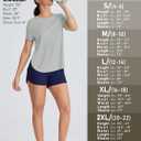 Women's Short Sleeve Workout Tops Moisture Wicking Cooling Shirts UV Protection Quick Dry Athletic Activewear (Grey)