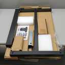 Drive Medical Overbed Table with Wheels - Secure Height Adjustment for Comfort - Non Tilt Surface - Smooth Rolling Design - Home & Hospital Use - Woodgrain Laminate Top - Silver Vein (15"D x 30"W x 28"H)