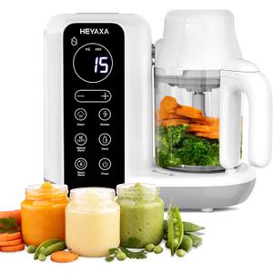 Baby Food Maker, Baby Food Processor with Automatic Cooking & Grinding, Food Steamer Puree Blender with Self-Cleaning Function, BPA Free (White)