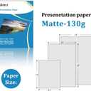Uinkit 100 Sheets Matte Presentation tabloid paper 11x17 photo paper matte Double Sided 37lb Brochure Paper 6.5Mil for laser and Inkjet Printers