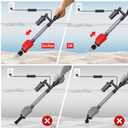 36W Electric Gravel Cleaner for Aquariums, Automatic Fish Tank Vacuum for Water Change & Sand Cleaning, with Adjustable Telescopic Pole for Large Tanks