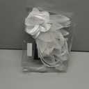 SAFERIN Fascinators Hat Flower Mesh Ribbons Feathers on a Headband and a Clip Tea Party Headwear for Girls and Women (White, M)