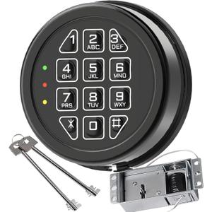 High Security Electronic Safe Lock Replacement Keypad with Solenoid Lock & 2 Override Keys, Fit Safe Box and More