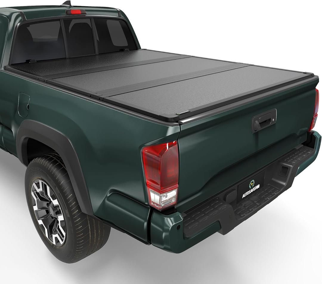 AUTOSAVER88 FRP Hard Tri-fold Truck Bed Tonneau Cover Compatible with Toyota Tacoma 2016-2023 5ft Bed (Excl. Trail Edition)