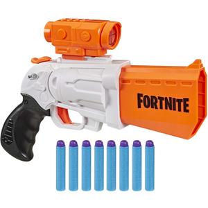 Nerf Fortnite SR Blaster - 4-Dart Hammer Action - Includes Removable Scope and 8 Official Nerf Elite Darts - for Youth, Teens, Adults