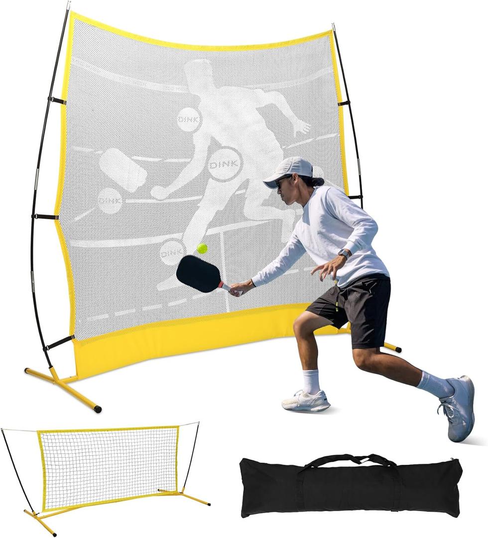 Pickleball Rebounder Net, 6FT Mini Net, 2-in-1 Portable Trainer for Dink, Volley & Solo Practice, Perfect for Outdoor Driveway, Backyard & Indoor Garage Use, Great for All Skill Levels