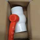 2-1/2" PVC Ball Valve Water Pipe Shut-off Valve Socket with Red T-Handle for Cold Water Supply lines, Irrigation Pipe fitting System(Socket x Socket), 2.50" PVC Water Shut-off Valves Fitting, SCH40