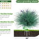 QIANYUN Fake Lavender Flowers with Greenery 13'' Tall Artificial Lavender Plant, UV Resistant Faux Outdoor Decor for Garden, Patio, Lawn, Planters (2, Green)