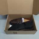 Amazon Essentials Men's Classic Penny Loafers Dress Shoes (10, Brown Faux Suede)